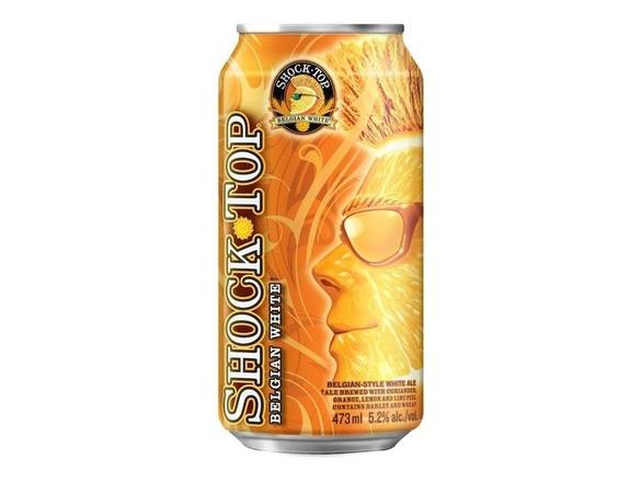 Order Shock Top Belgian White - 4x 16oz Cans food online from Booze & Brews Liquor store, Burbank on bringmethat.com
