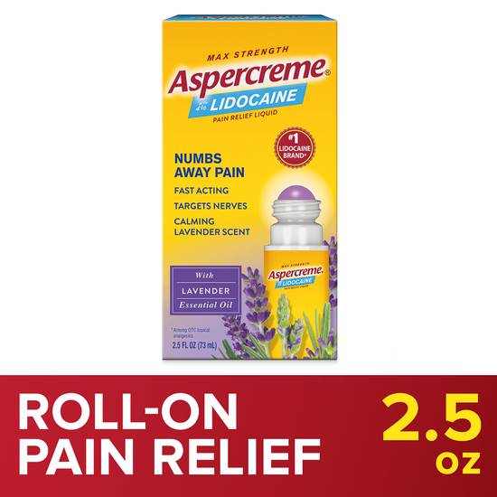 Order Aspercreme with 4% Lidocaine & Essential Oil Lavender (2.5 oz) food online from Rite Aid store, Cortland on bringmethat.com
