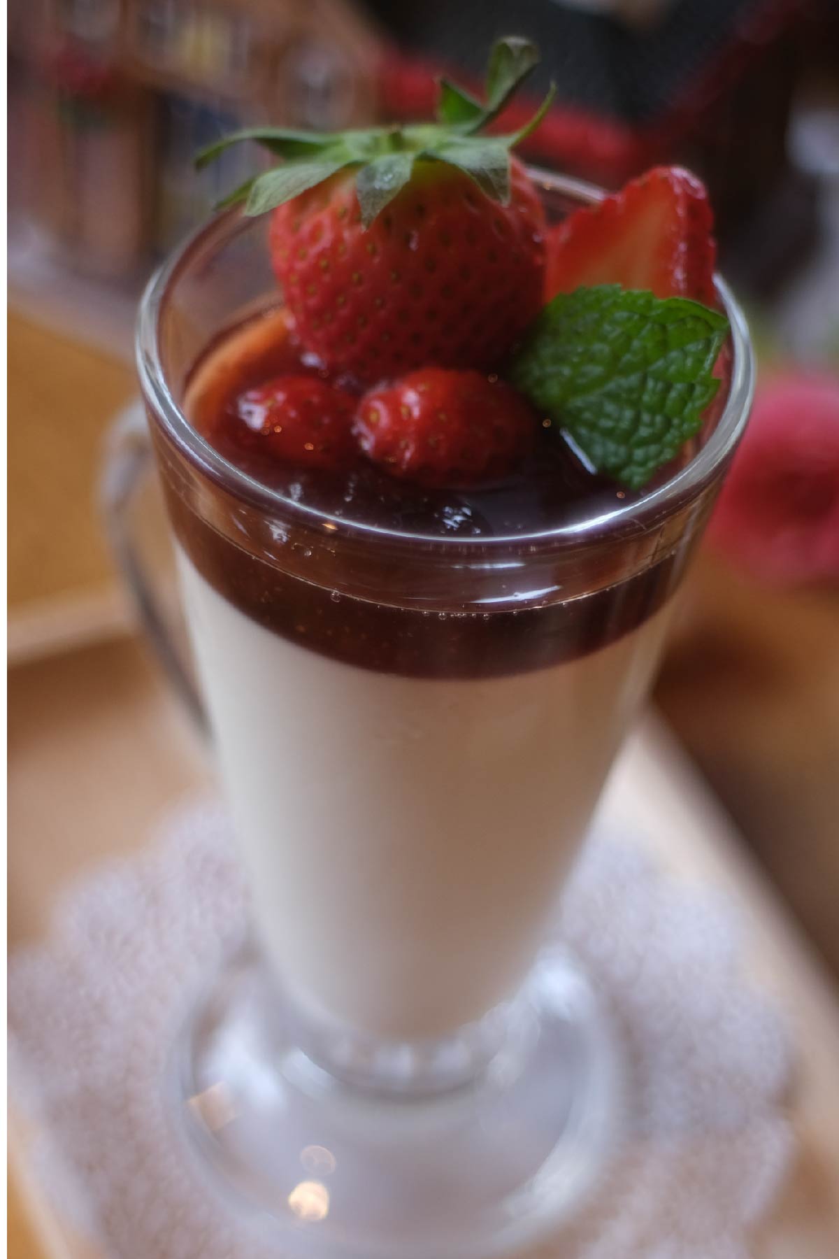 Order Strawberry Panna Cotta food online from Sweeteria store, Silver Spring on bringmethat.com