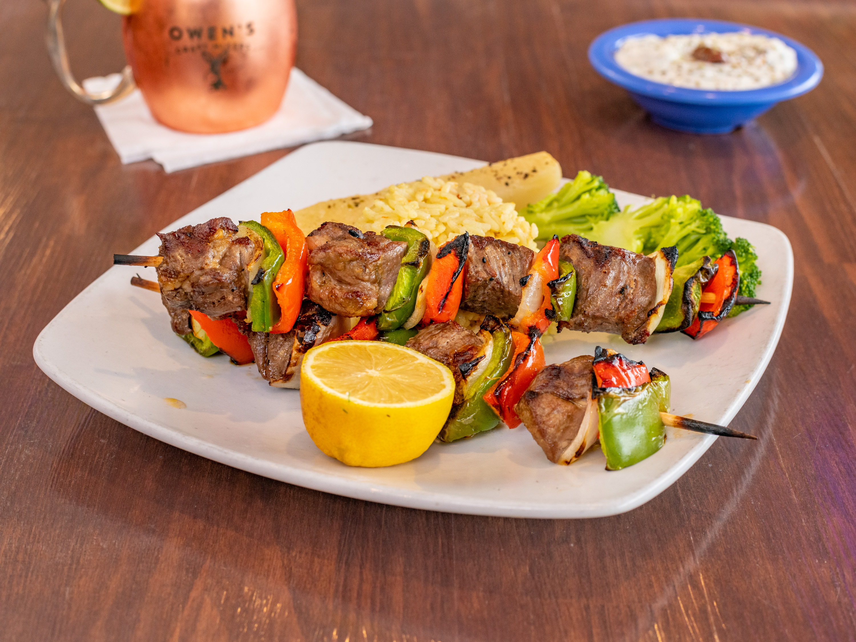 Order Lamb Shish Kebob food online from Gyro City store, Roswell on bringmethat.com