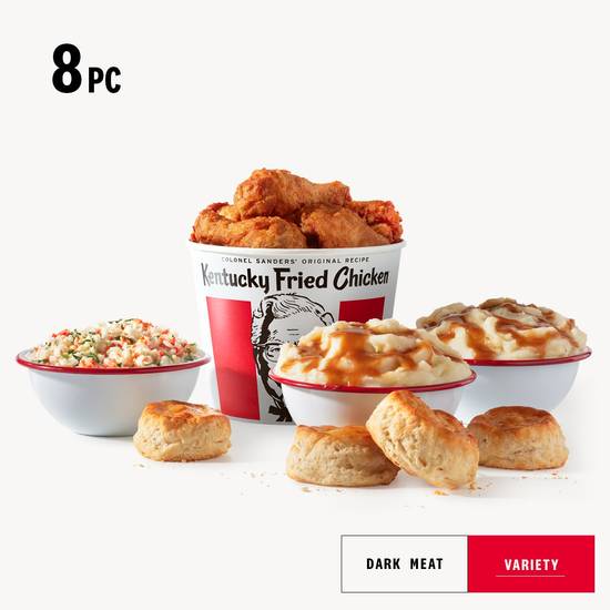 Order 8 pc. Family Fill Up Bucket Meal food online from Kfc store, Batesville on bringmethat.com