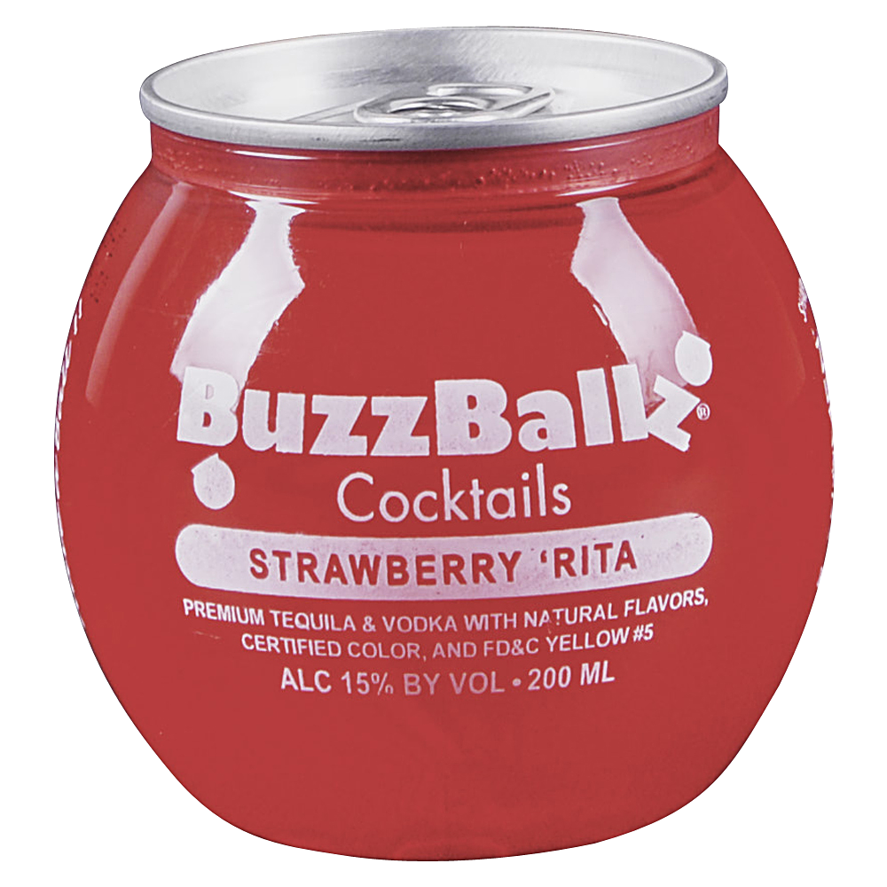 Order Buzzballz Strawberry  200 ml. food online from Village Wine & Spirits store, Ventura on bringmethat.com