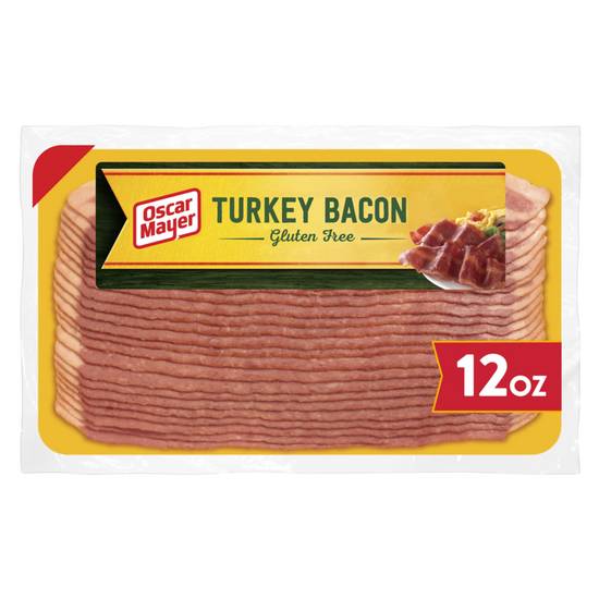 Order Oscar Mayer Fully Cooked & Gluten Free Turkey Bacon 12oz food online from Everyday Needs by Gopuff store, Rochester on bringmethat.com