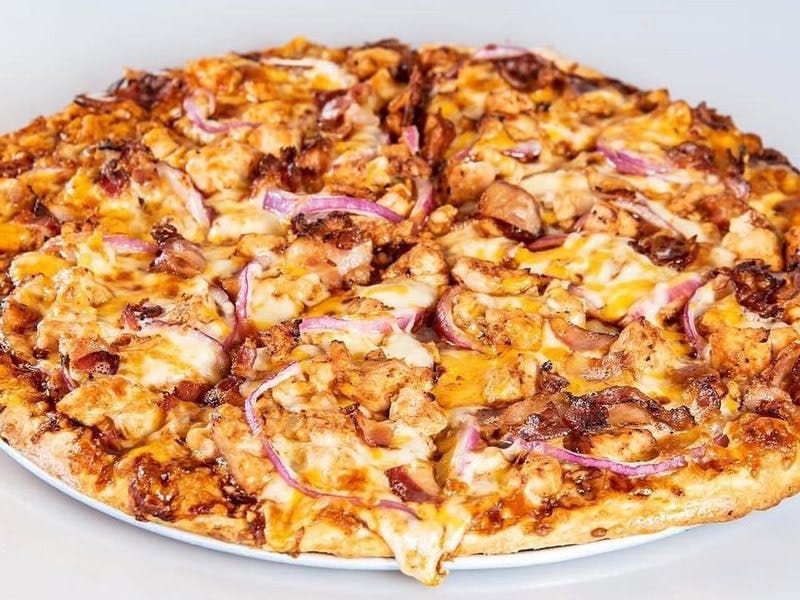 Order BBQ Chicken Pizza - Small 10" food online from Pizzeria Santa Lucia store, Jessup on bringmethat.com