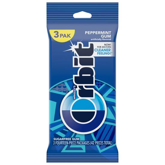 Order ORBIT Peppermint Sugar Free Chewing Gum, 14 Count Pack of 3 food online from Cvs store, HAMMOND on bringmethat.com