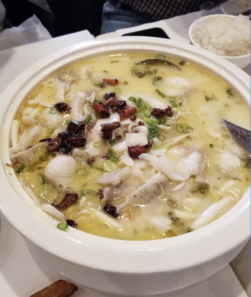 Order Stew Fish with Sour Cabbage Soup 老坛酸菜鱼 food online from Grand Sichuan store, Jersey City on bringmethat.com