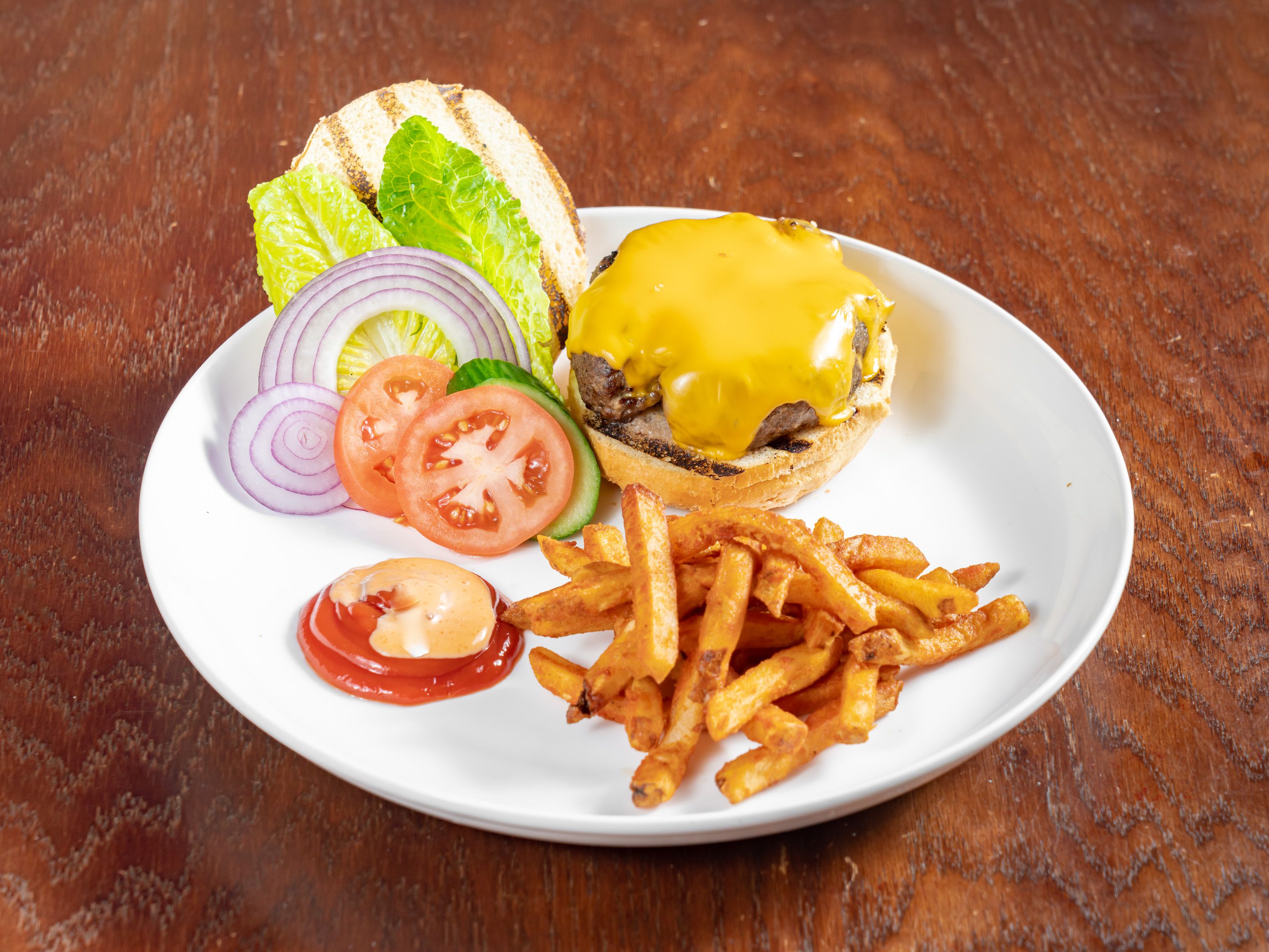 Order Supreme Cheese Burger food online from Nur Thai store, Rego Park on bringmethat.com