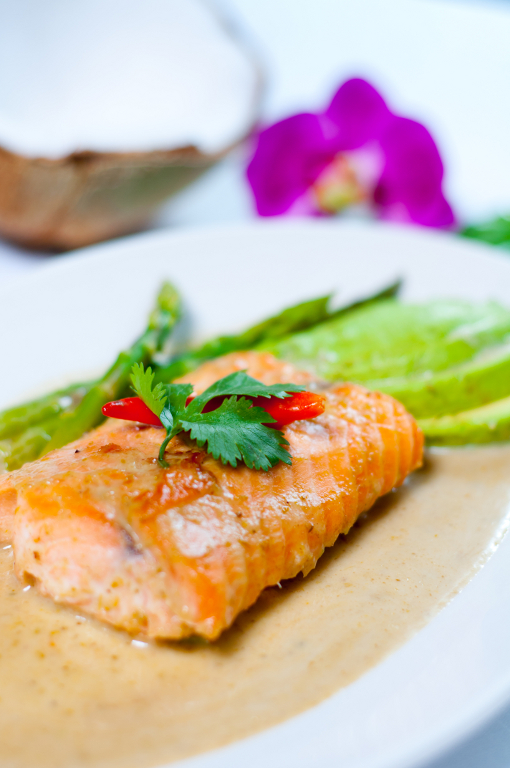 Order Emerald Salmon food online from Thai Topaz store, San Antonio on bringmethat.com