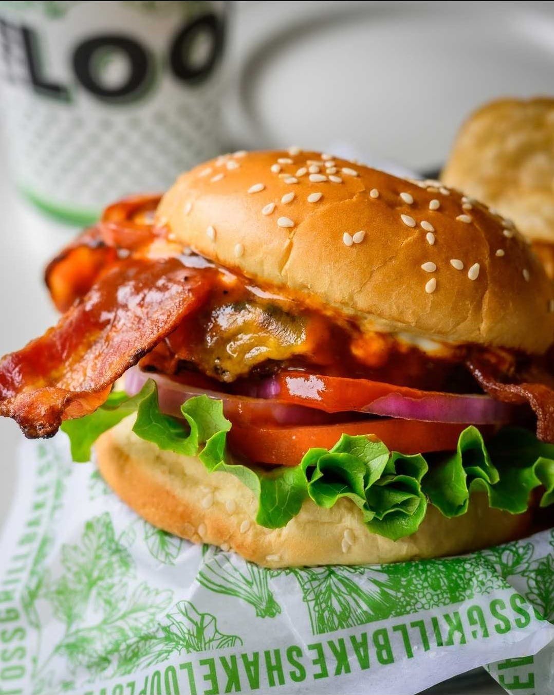Order Bacon Cheddar Burger - Burger food online from The Loop Pizza Grill store, Kernersville on bringmethat.com