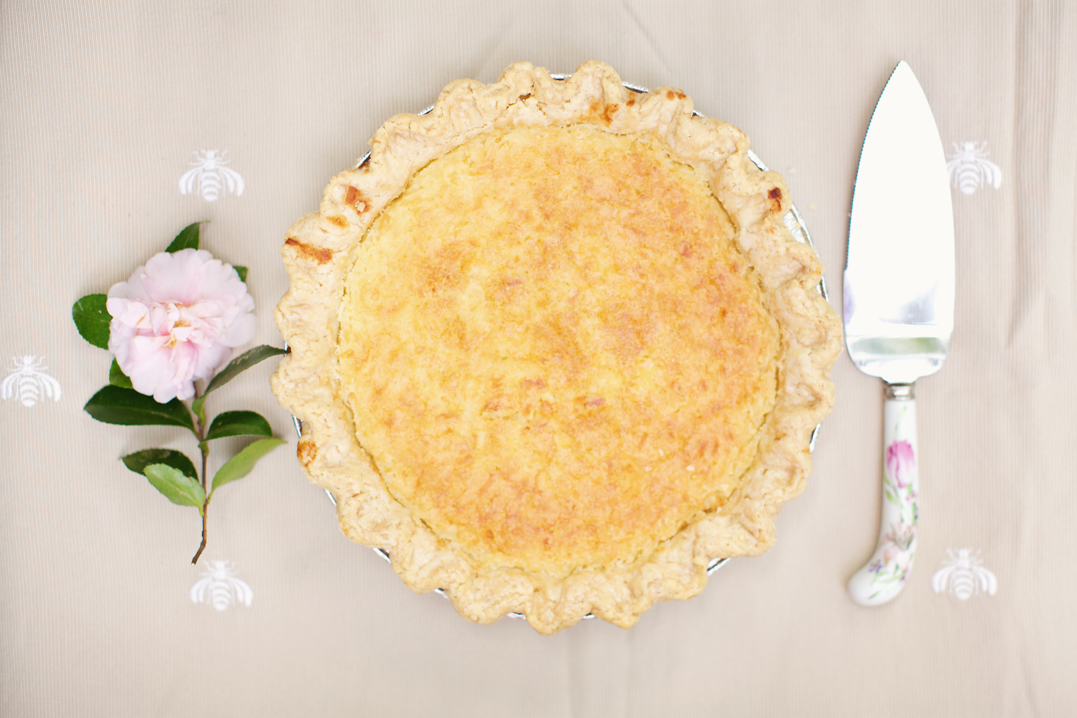 Order 10" French Coconut Pie food online from Southern Baked Pie Company store, Atlanta on bringmethat.com