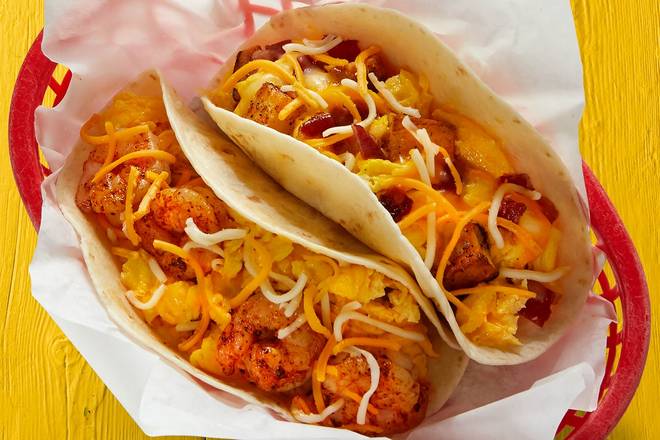 Order Shrimp, Egg, & Cheese Taco food online from Fuzzy's Taco Shop - Topeka store, Topeka on bringmethat.com