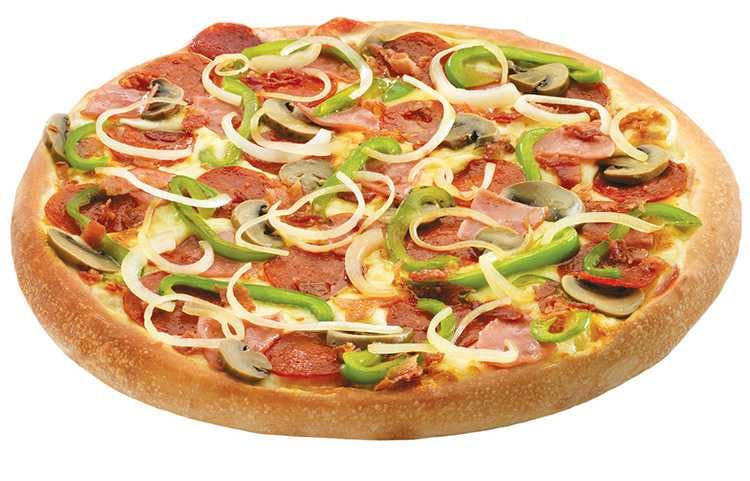Order Supreme Pizza - Small 10" (6 Slices) food online from Happy's Pizza store, Trenton on bringmethat.com