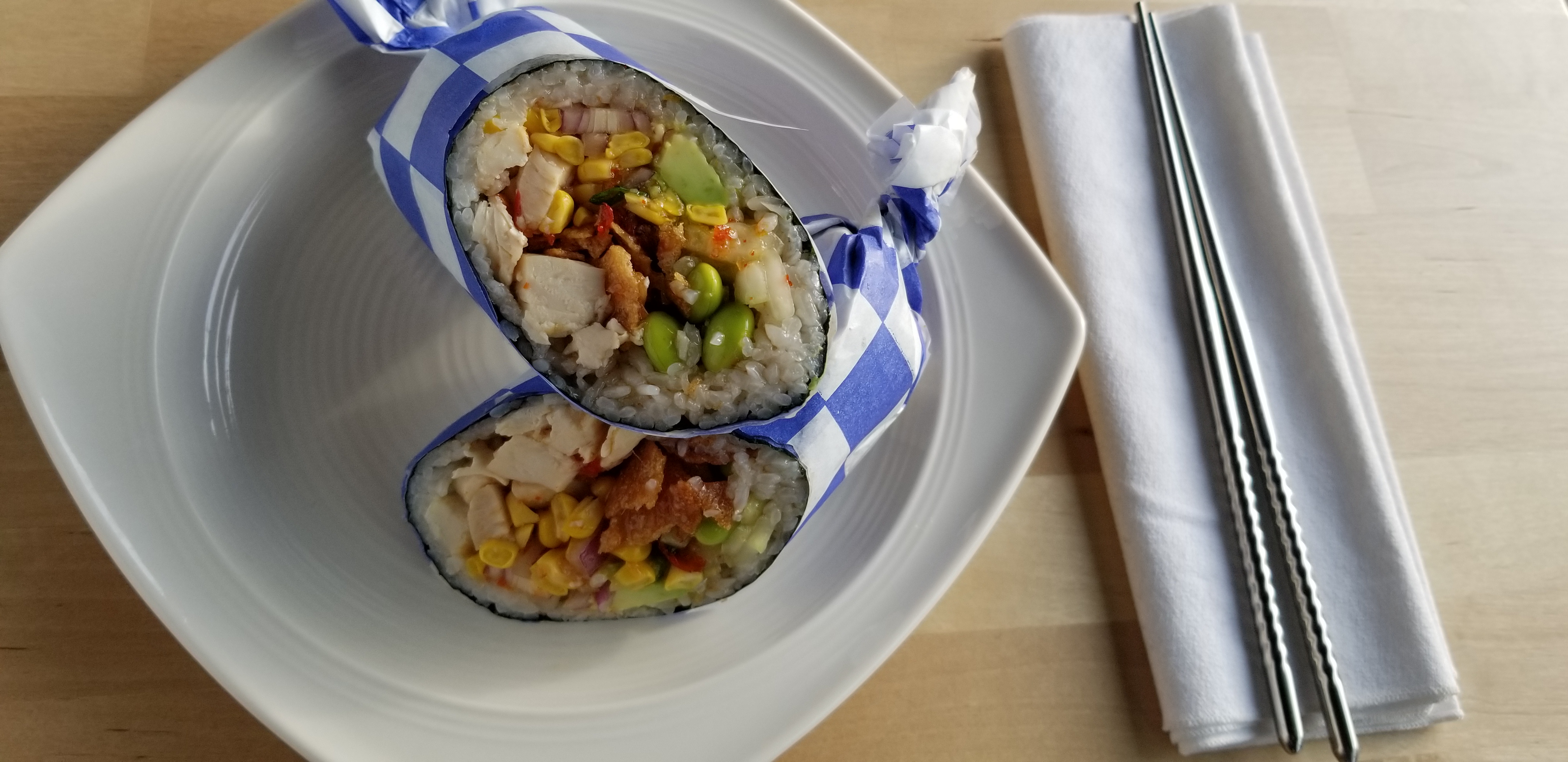Order H4. Chicken Lover Burrito food online from Poke Burrito store, Chicago on bringmethat.com