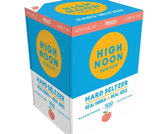 Order High Noon Hard Seltzer Vodka Grapefruit 4.5 % abv 4pk-12oz Cans food online from Sousa Wines & Liquors store, Mountain View on bringmethat.com
