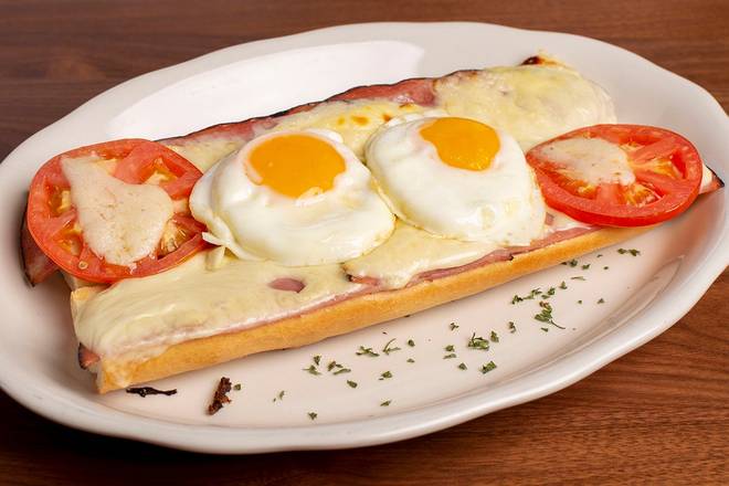 Order Croque Madame "Our Style" food online from La Boulangerie Boul'Mich store, Key Biscayne on bringmethat.com