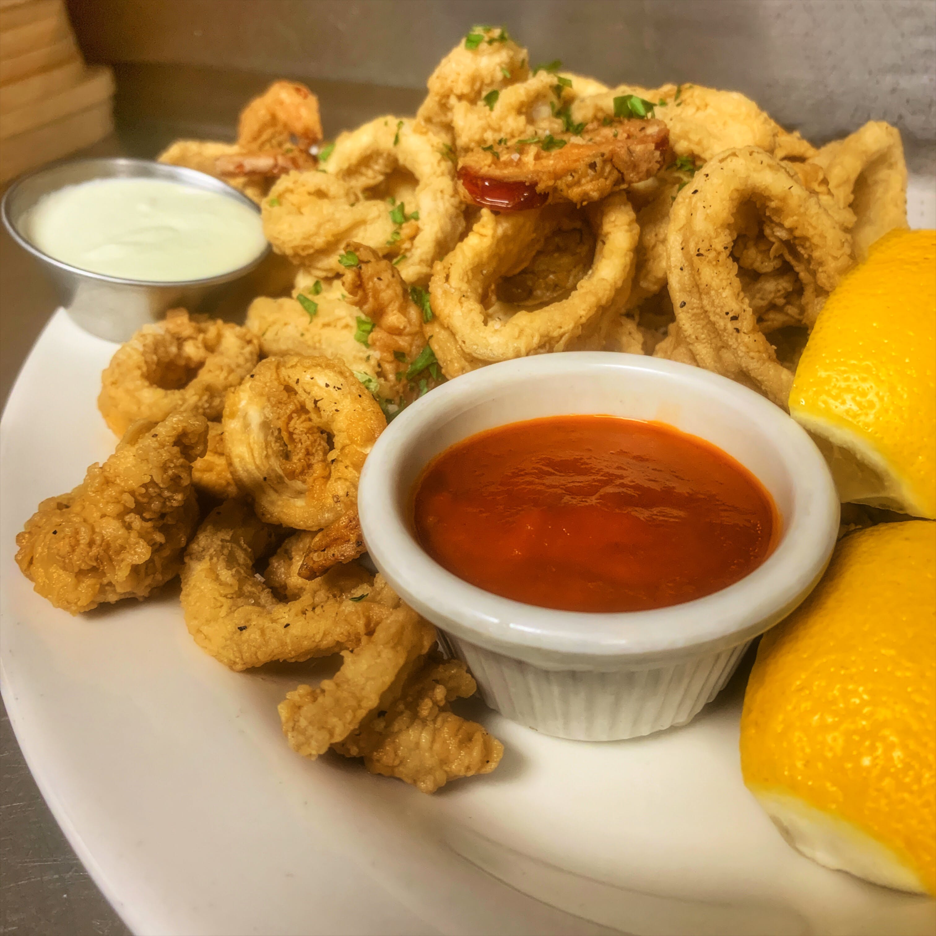 Order Fried Calamari - Appetizer food online from Amore Cucina store, Stamford on bringmethat.com