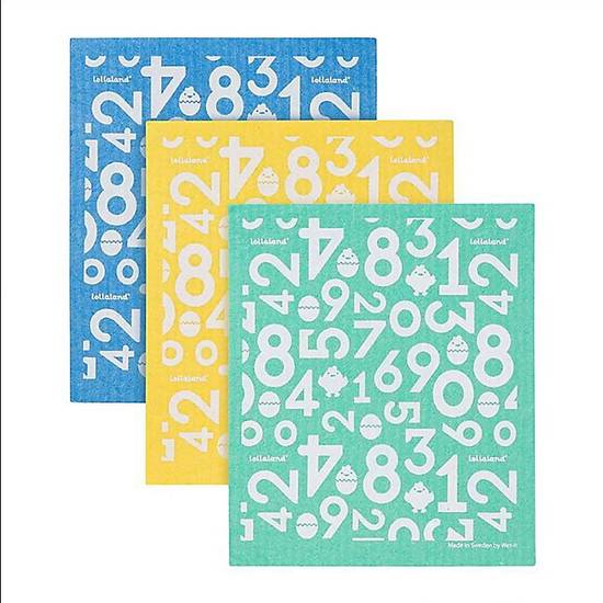 Order Lollaland® 3-Pack Sponge Cloth Set in Blue/Yellow/Green food online from buybuy BABY store, Elk Grove on bringmethat.com