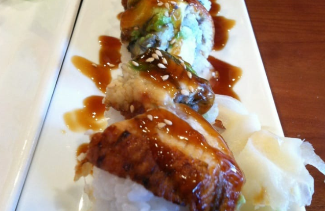 Order Dragon Roll food online from Dono Sushi Cafe store, Chino on bringmethat.com