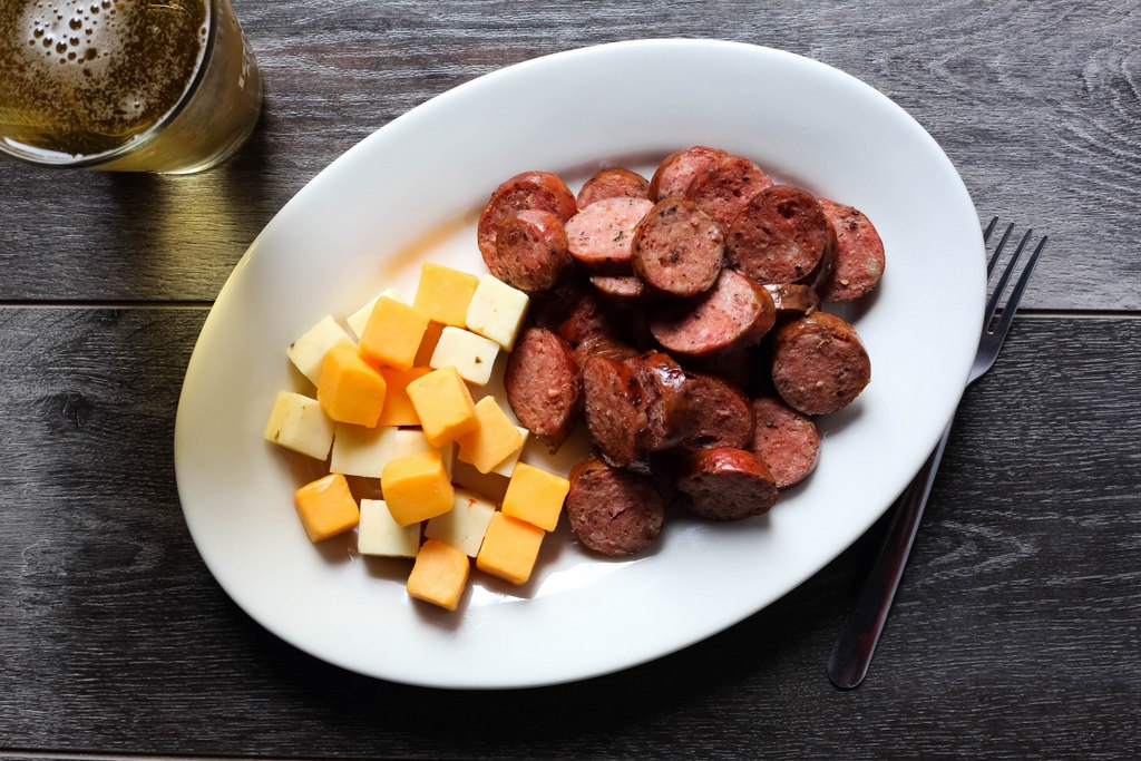 Order Sausage & Cheese Plate food online from Red Hot & Blue store, North Richland Hills on bringmethat.com
