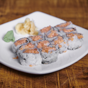 Order Spicy Salmon Roll food online from Rotiss-A-Q store, Mount Kisco on bringmethat.com