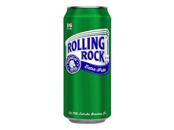 Order Rolling Rock Extra Pale - 6x 16oz Cans food online from Liquor & Tobacco store, Batavia on bringmethat.com