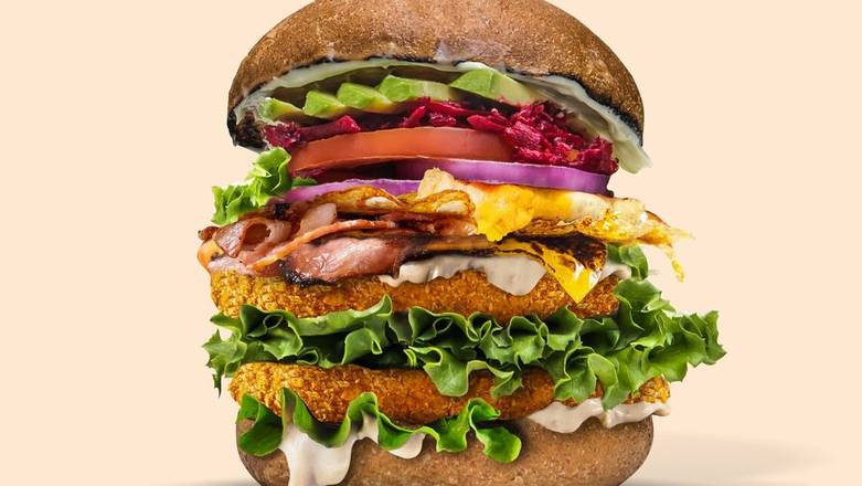 Order Avocado Beetroot Burger (Ultimate)  food online from VeganBurg store, San Francisco on bringmethat.com