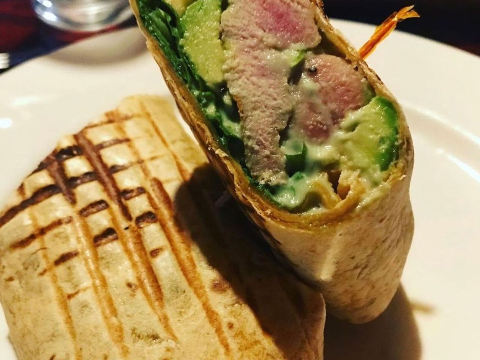 Order Tuna Wasabi Wrap food online from Bus stop cafe store, New York on bringmethat.com