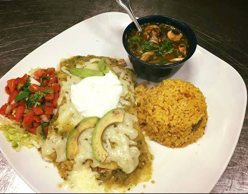Order Enchiladas Verdes food online from Morelia Mexican Grill store, Pflugerville on bringmethat.com