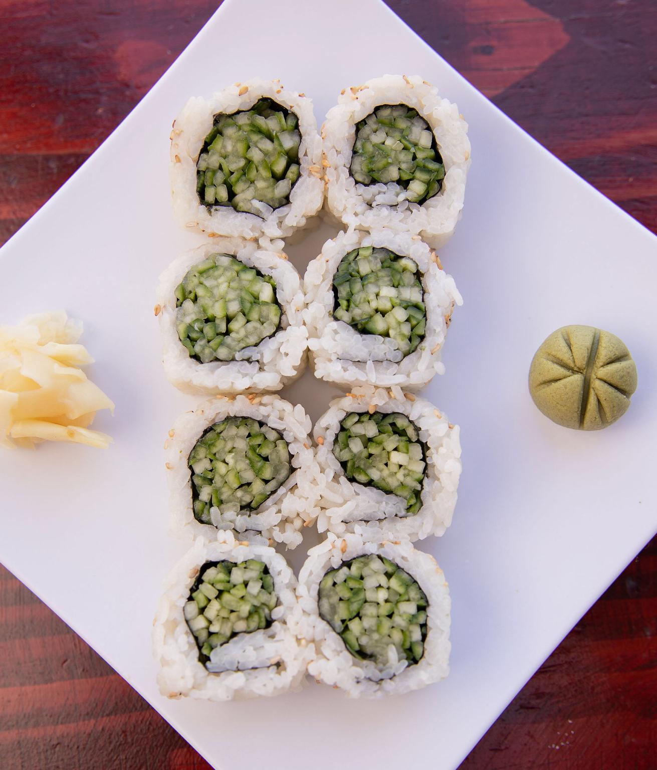 Order Cucumber Roll food online from Meshuga 4 Sushi - W. Pico Blvd. store, Los Angeles on bringmethat.com