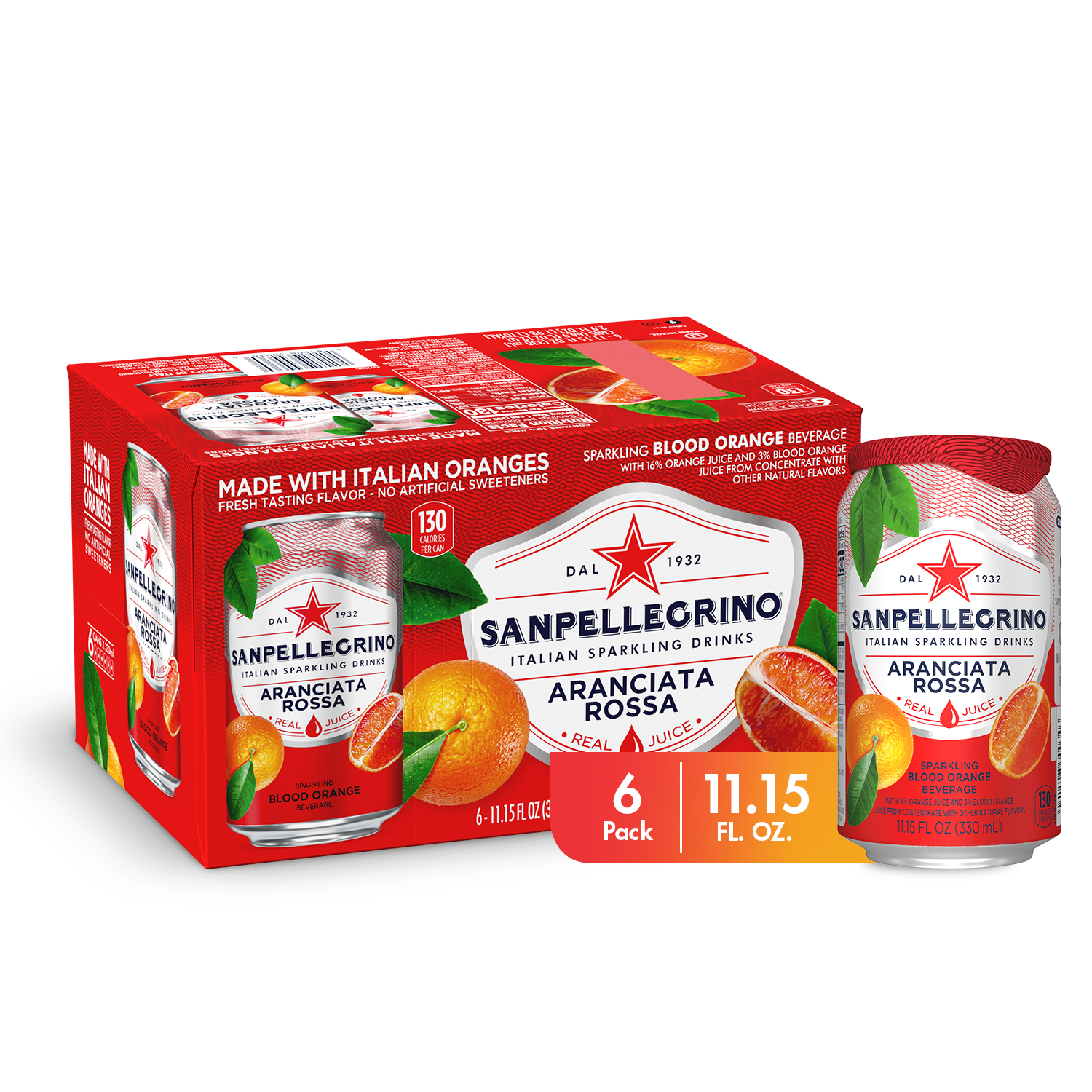 Order Sanpellegrino Sparkling Fruit Beverage, Blood Orange,  11.15 fl oz. - 6 ct food online from Rite Aid store, SUFFOLK on bringmethat.com