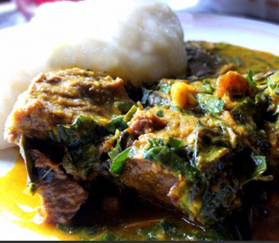 Order OHA SOUP & POUNDED YAM  food online from Intercontinental Restaurant store, Columbus on bringmethat.com