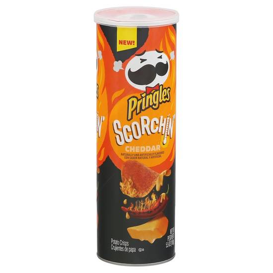 Order Pringles Potato Crisps Chips Cheddar Cheese Fiery Spicy Snacks (5.5 oz) food online from Rite Aid store, Yamhill County on bringmethat.com
