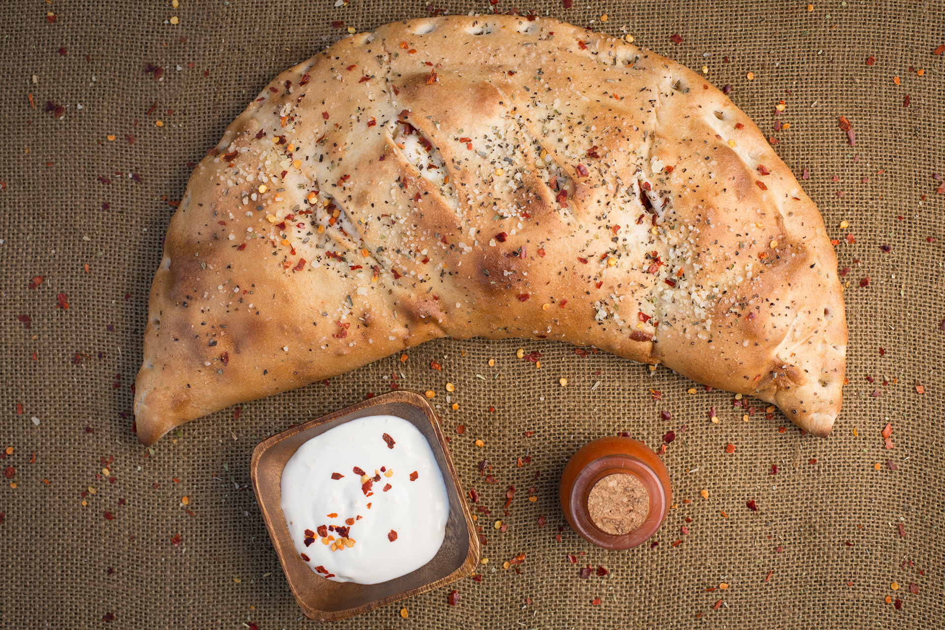 Order Buffalo Chicken Calzone   food online from Jeb Pizza store, Troy on bringmethat.com