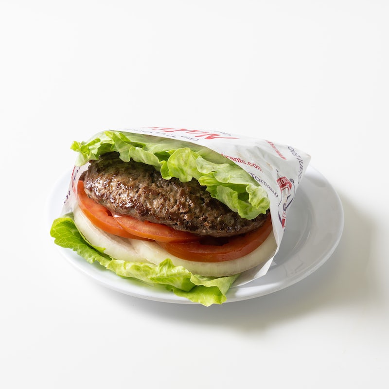 Order LETTUCE HAMBURGER WRAP food online from Nation's Giant Hamburgers store, El Cerrito on bringmethat.com