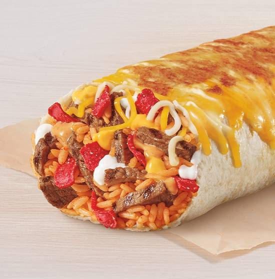 Order Double Steak Grilled Cheese Burrito food online from Taco Bell store, Memphis on bringmethat.com