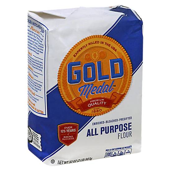 Order Gold Medal All-Purpose Flour 32oz food online from Everyday Needs by Gopuff store, Clovis on bringmethat.com