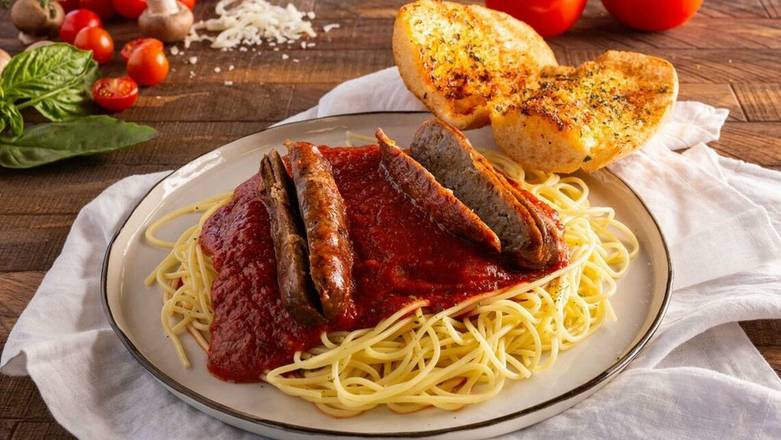Order Pasta with Sausage (2 Sausage Links) food online from Ameci Pizza & Pasta store, Los Alamitos on bringmethat.com