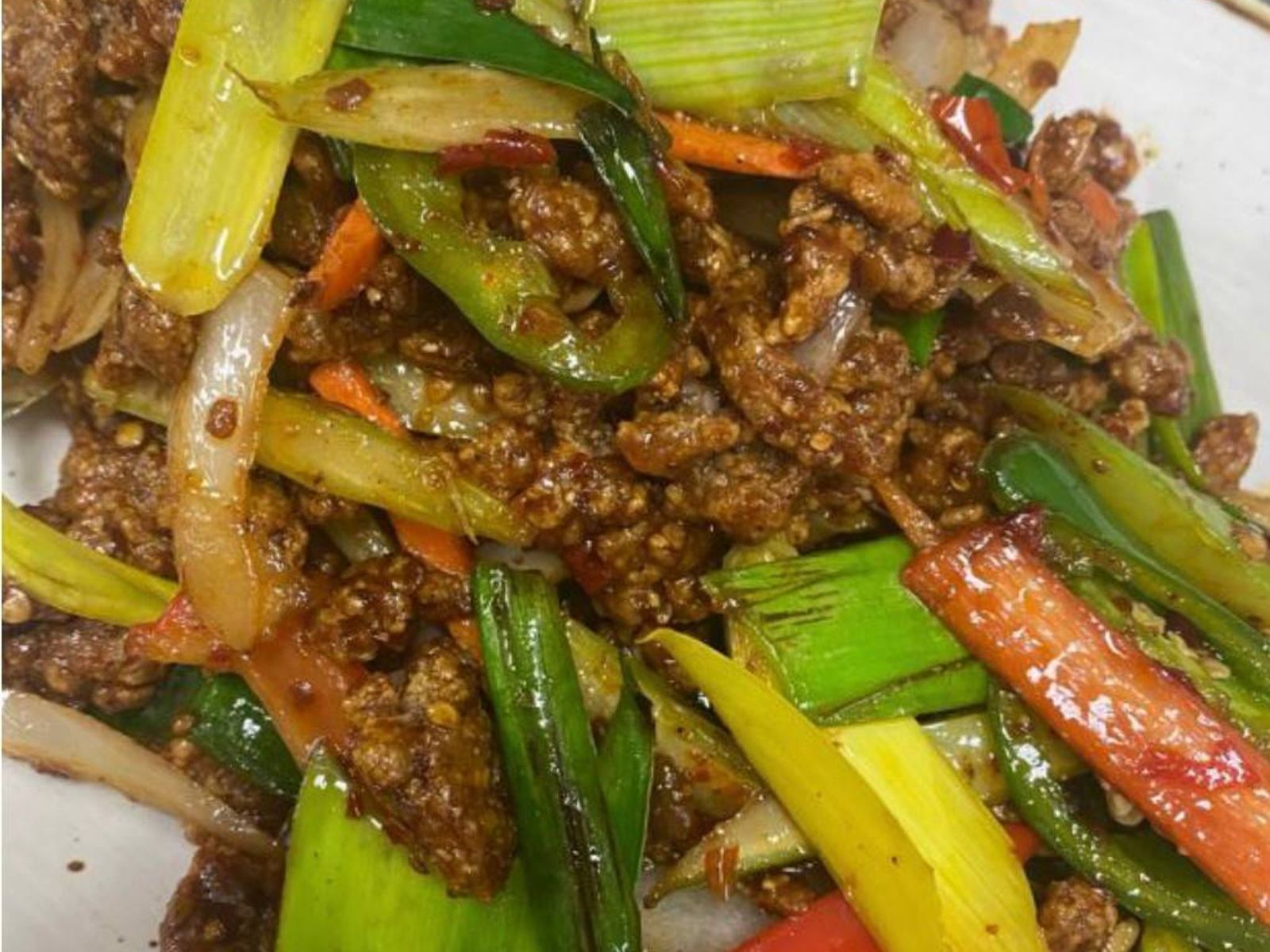 Order Dry Beef Szechuan Style food online from Rice Bowl Cafe store, Austin on bringmethat.com