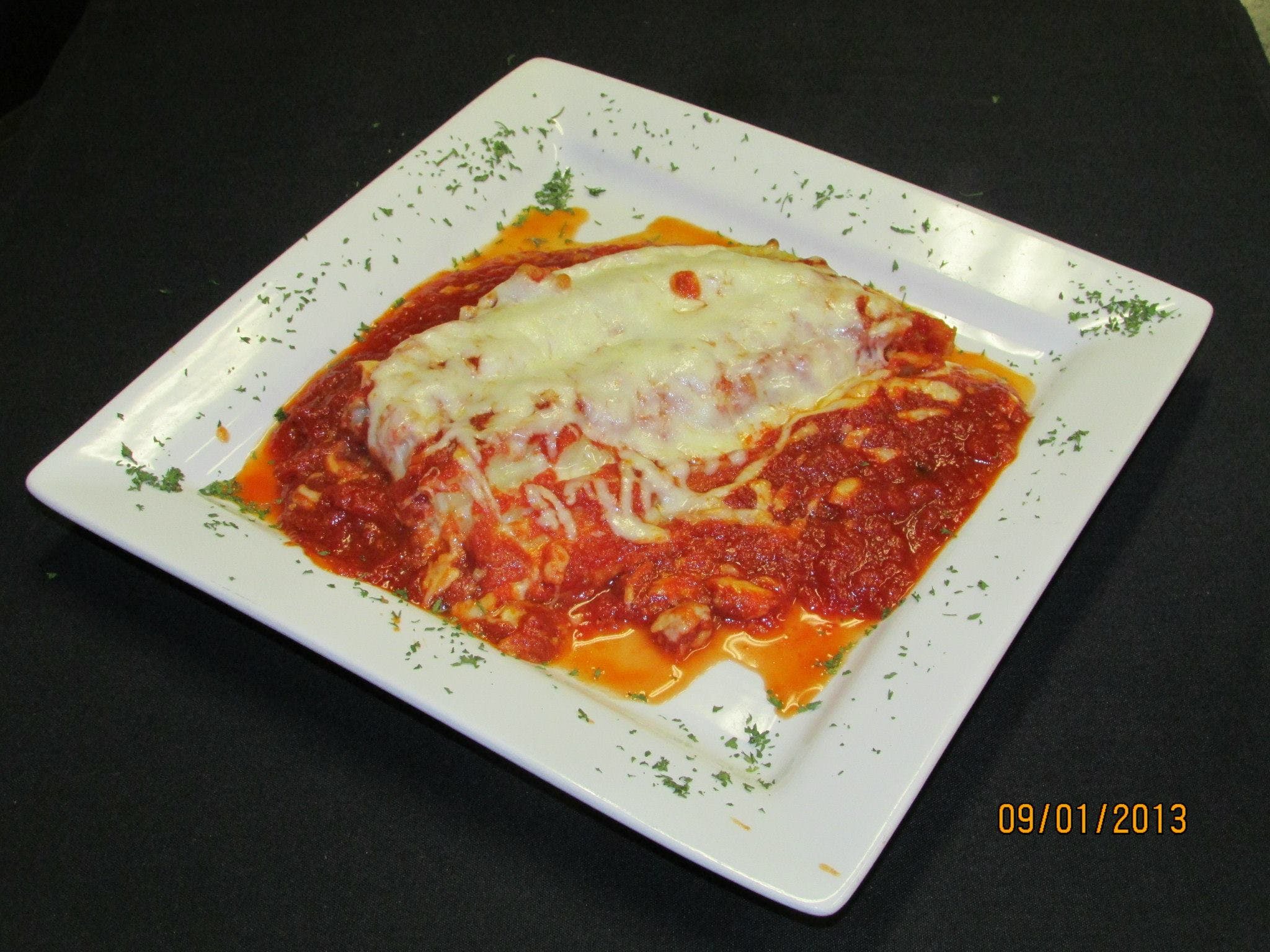 Order Baked Lasagna - Pasta food online from Macaluso's Italian Restaurant store, Fort Worth on bringmethat.com