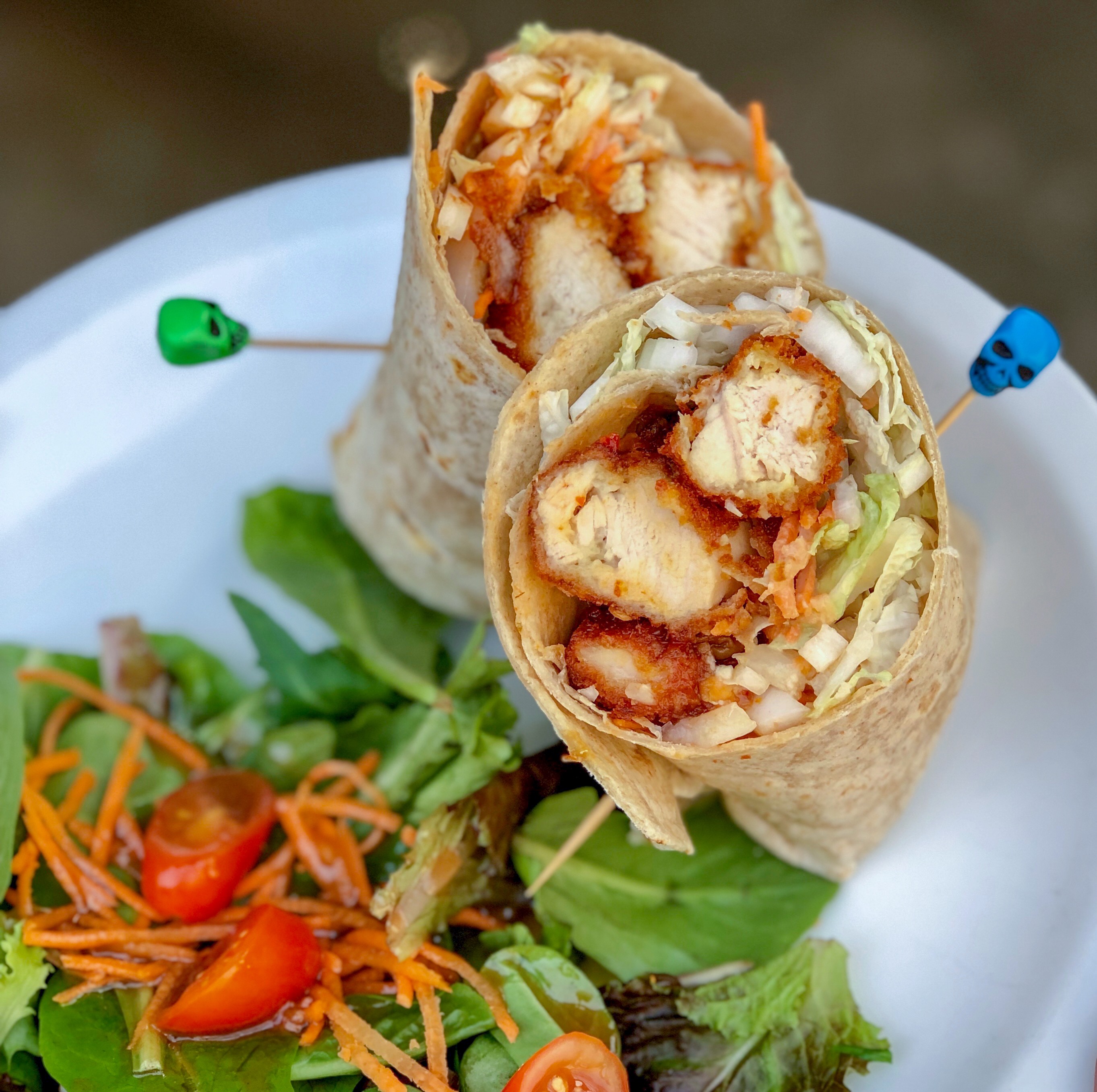 Order Sticky Thai Chicken Wrap food online from Catchy store, Ho Ho Kus on bringmethat.com