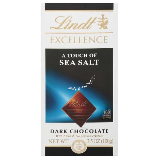 Order Lindt EXCELLENCE Sea Salt Dark Chocolate Bar, Dark Chocolate Candy with a Touch of Sea Salt, 3.5 oz. Bar food online from Cvs store, MARTINEZ on bringmethat.com