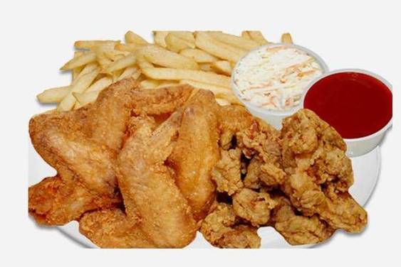 Order Catfish Nuggets and Wings Combo food online from J & J Fish & Chicken store, DAYTON on bringmethat.com