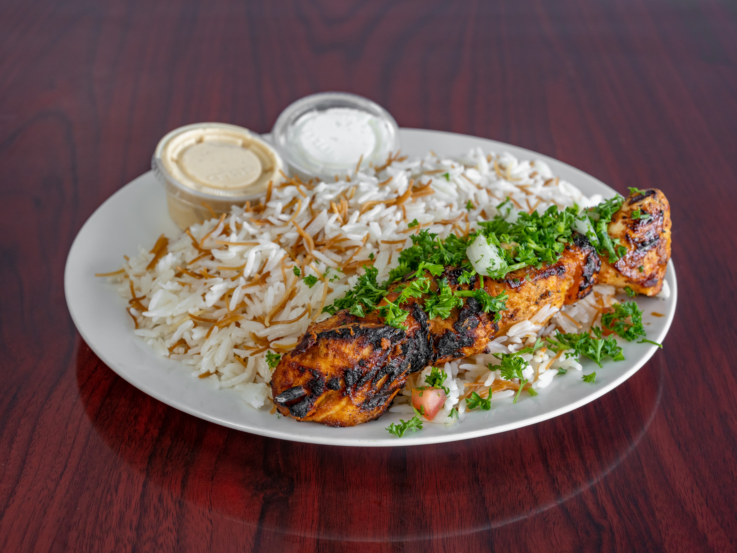 Order Chicken Kabob Platter food online from Kabob Grill store, Shelby Charter Township on bringmethat.com