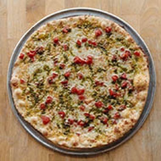 Order Large Slightly Pesto food online from Upper Crust Pizzeria store, Beverly Hills on bringmethat.com
