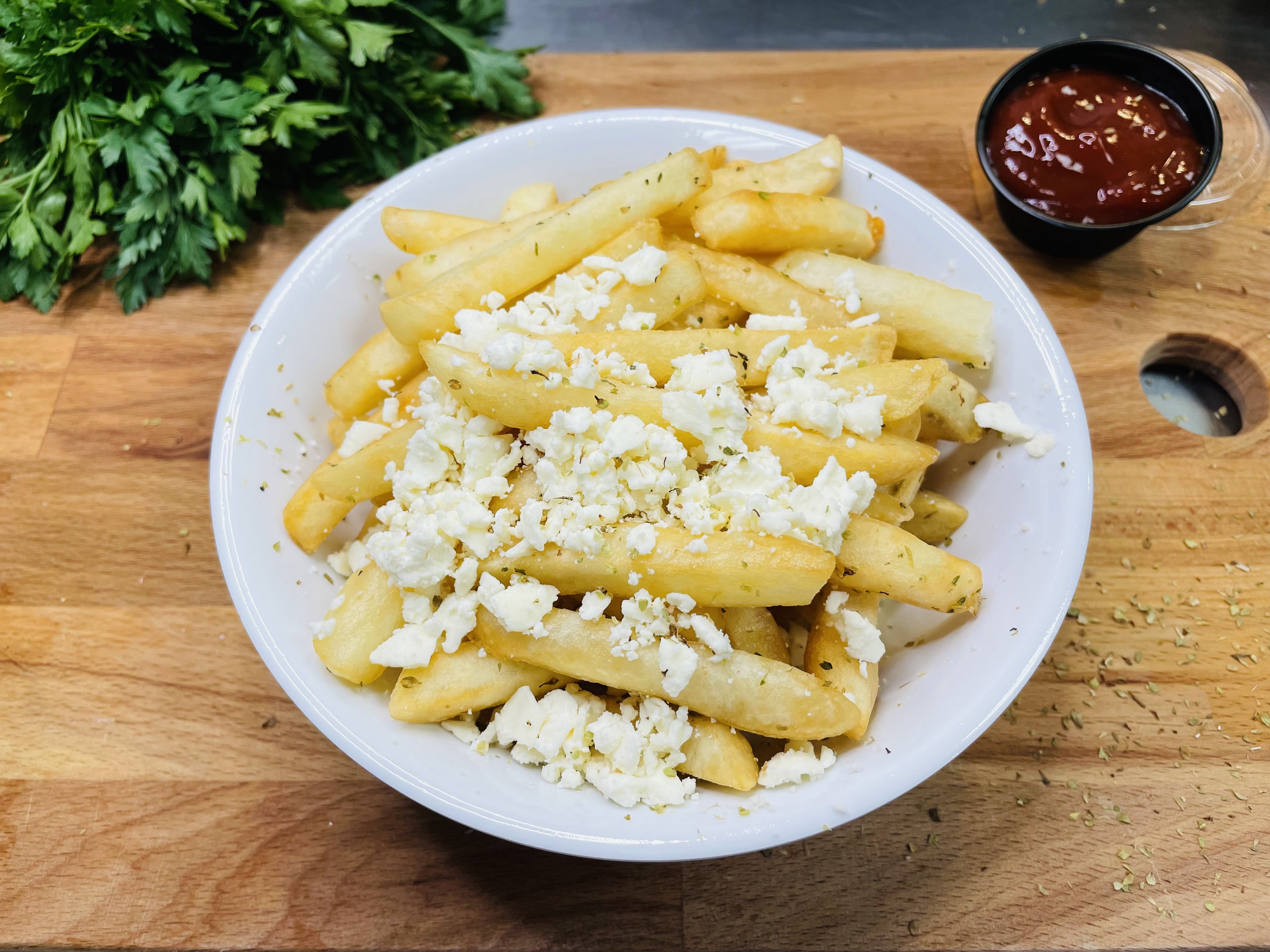 Order Greek Fries food online from Greek Spot store, Sunnyvale on bringmethat.com