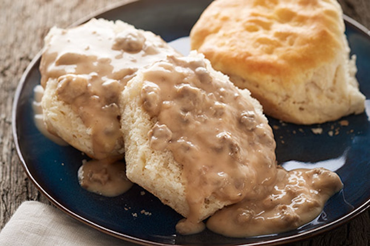 Order Cup of Sausage Gravy & Biscuits food online from Bob Evans store, Canton on bringmethat.com