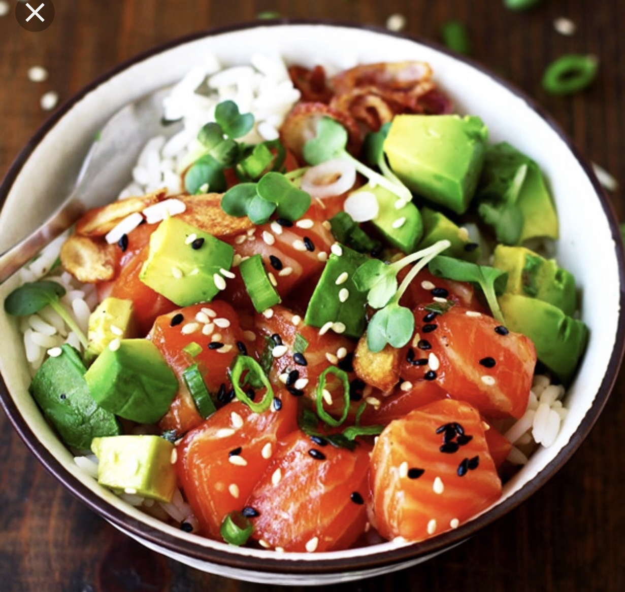 Order Salmon Poke Bowl food online from Wild Sushi And Ramen store, Fort Worth on bringmethat.com