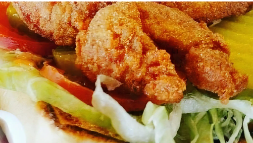 Order Shrimp Po'boy with fries food online from Surfs Up store, DeKalb on bringmethat.com