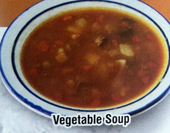 Order Vegetable Beef Soup food online from Harry's Cafe- Katella Ave store, Stanton on bringmethat.com