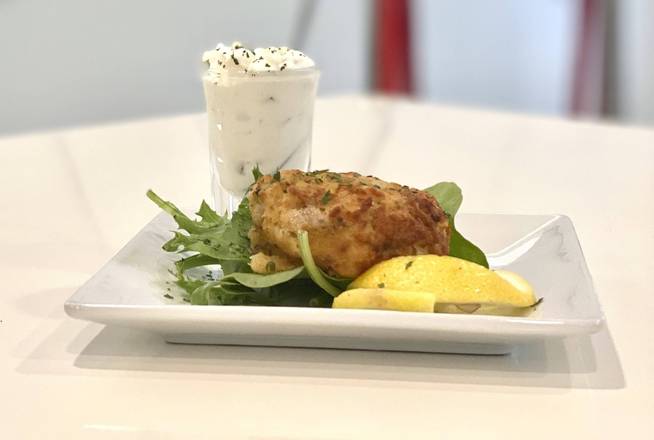 Order Crab Cake with House-made Tartar Sauce food online from Cafe I Am store, Sandy Springs on bringmethat.com